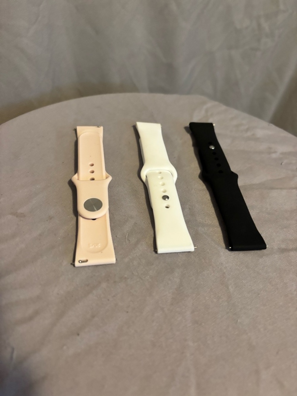 Silicone Replacement Watch Bands - Pink, White, Black